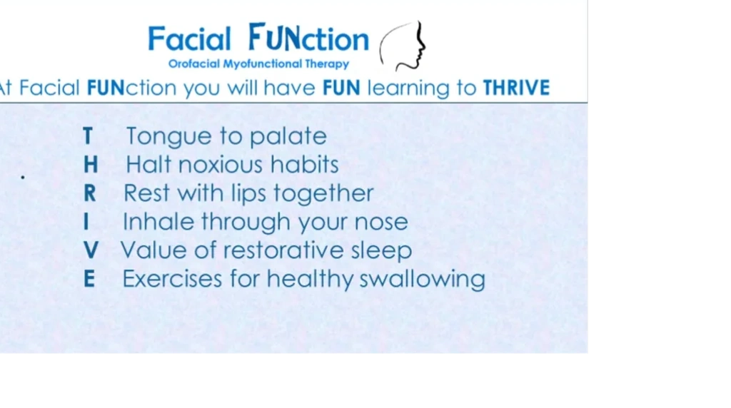 Illustration of tongue posture for myofunctional therapy